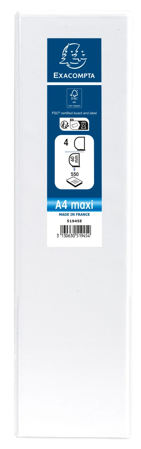 Innstikkperm EXACOMPTA A4+4D 60/90mm hvi