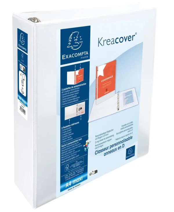 Innstikkperm EXACOMPTA A4+4D 60/90mm hvi