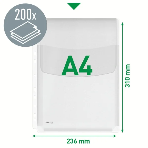 Plastlomme LEITZ A4 topp eksp 170my (5)