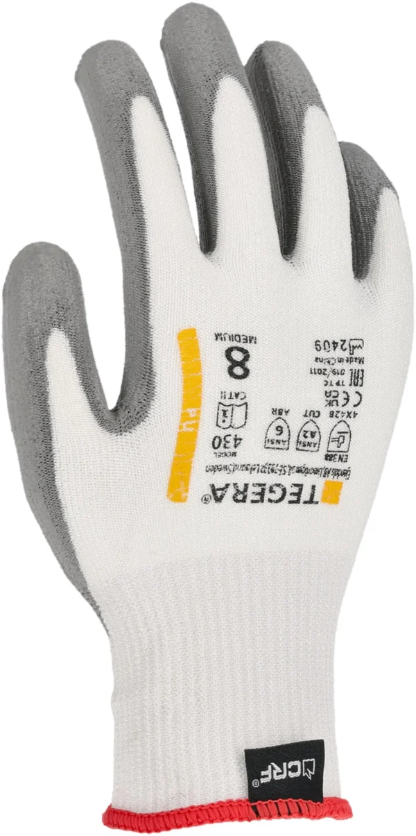 Hanske TEGERA 430 Kutt B syntetisk 6 grå