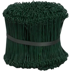 Sekketråd 150mm plastet grønn (1000)