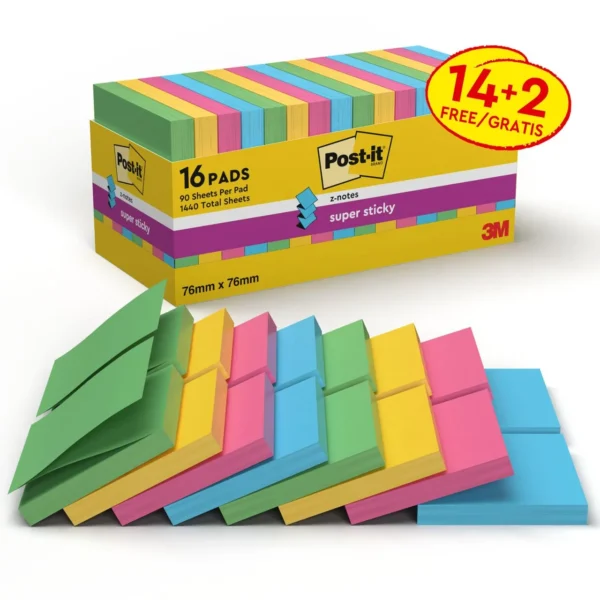 Notatblokk POST-IT SSZN 76x76 ass (16)