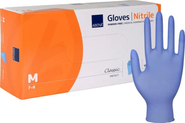 Hanske ABENA C.P nitril u/p M blå(150)