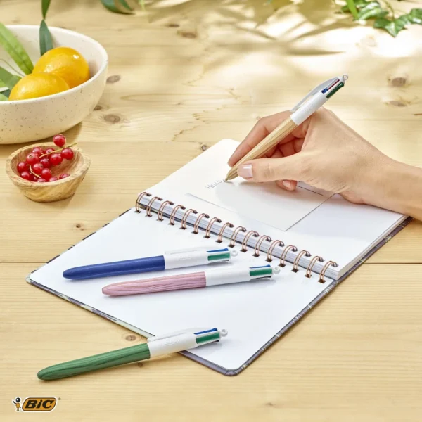 Kulepenn BIC 4 farger 1,0 wood assortert