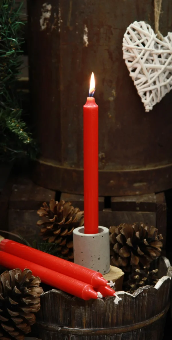 Kronelys DIANA stearin rød 9 timer (8)