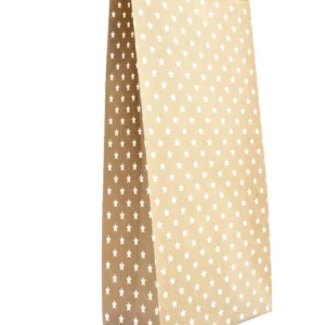 Papirpose 15x31x6cm kraft m/stjerne (50)