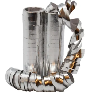 Dekor JOKER serpentiner 4m sølv (2)