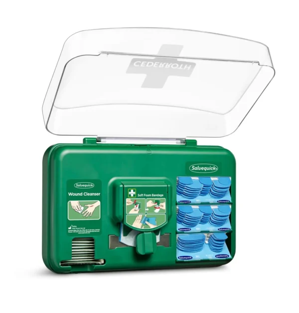 Dispenser CEDERROTH m/inn. sårskader blå