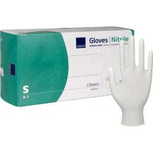 Hanske ABENA C.P nitril u/p S hvit(150)