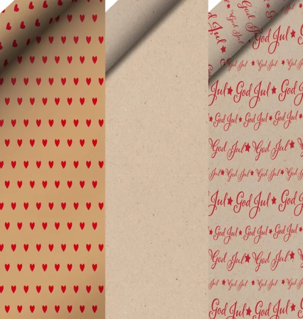 Gavepapir 10m x 70cm assortert