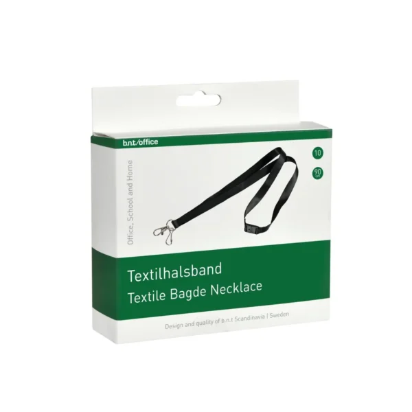 Halssnor 1,5x90cm sort (10)