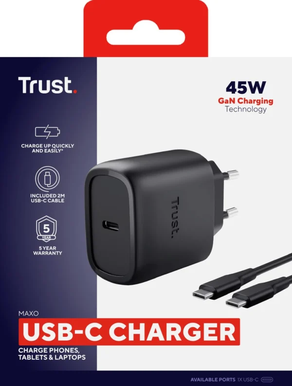 Lader TRUST Maxo USB-C 45w