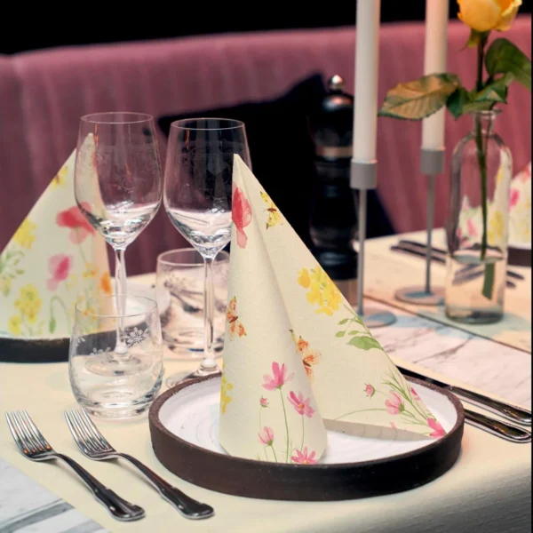 Serviett DUNISOFT 40cm Poppy field (60)