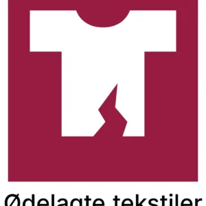 Kildesorteringsetikett Ødelagt Tekstil