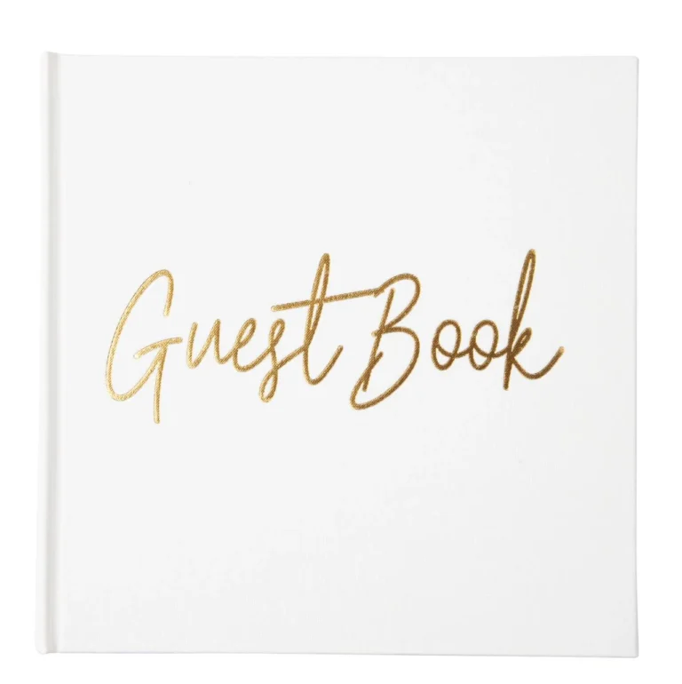 Gjestebok JOKER guestbook hvit/gull