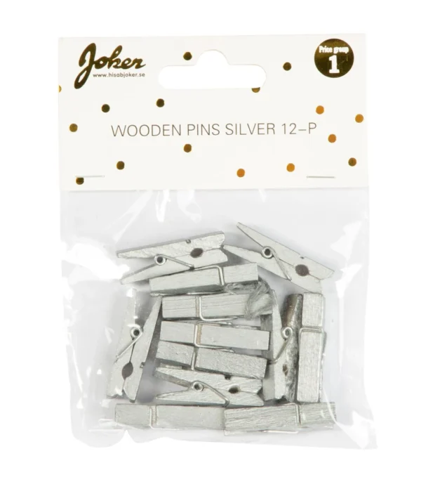 Dekor JOKER klesklyper sølv (12)