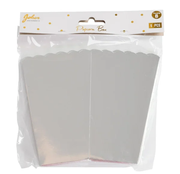 Popcornboks JOKER sølv (6)