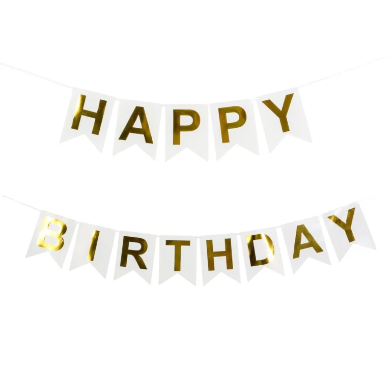 Banner JOKER Happy birthday hvit