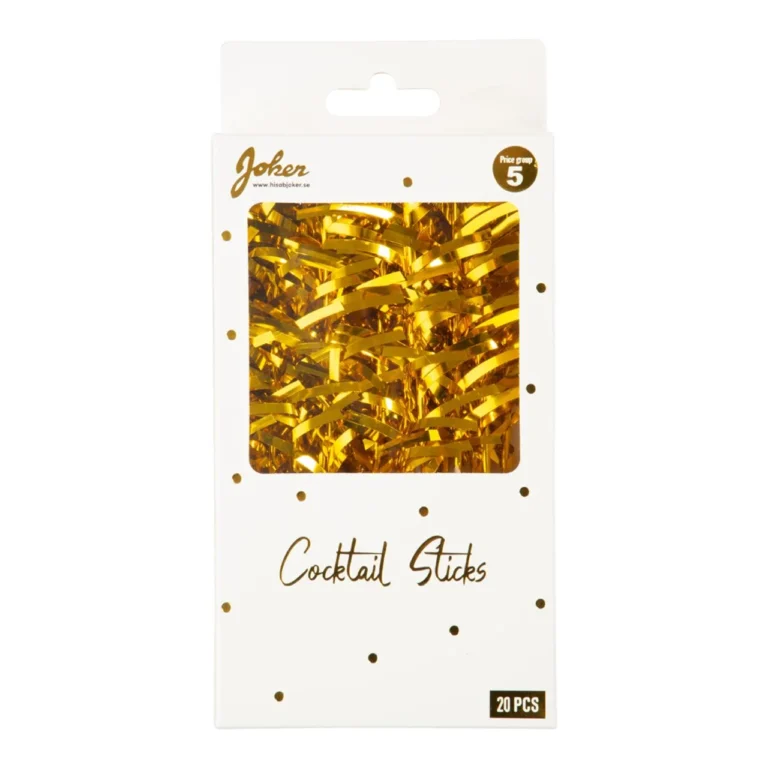 Dekor JOKER coctailsticks gull (20) - Bilde 3