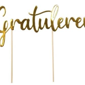 Kakepynt JOKER Gratulerer gull