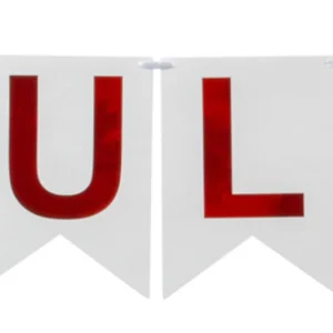 Banner JOKER Gratulerer hvit/rosa 3,6m