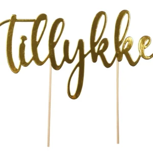 Kakepynt JOKER Til Lykke gull