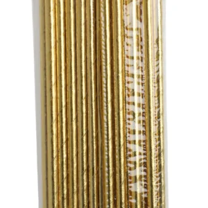 Sugerør JOKER papir gull (24)