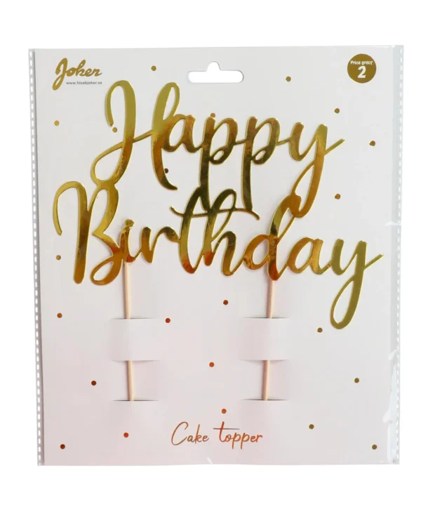 Kakepynt JOKER Happy Birthday gull