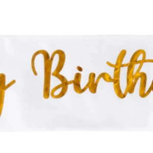 Bånd/sash JOKER It's my birthday hvit