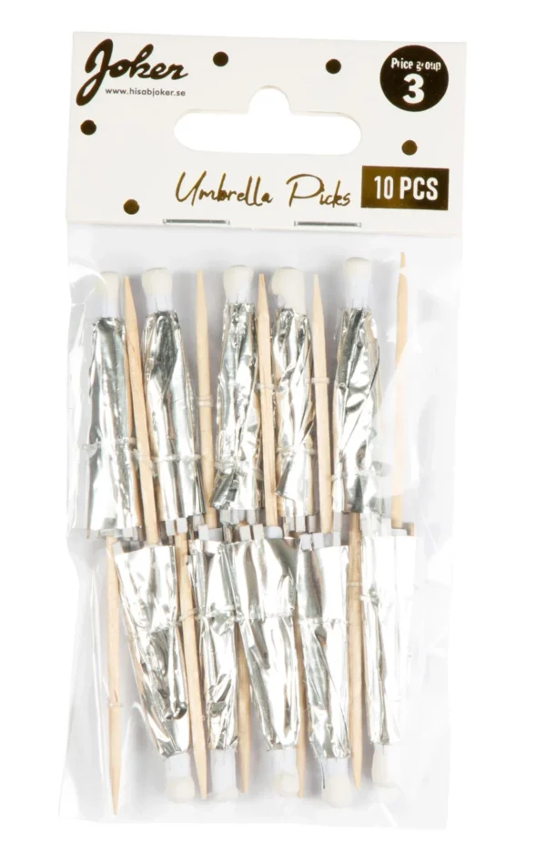 Partyparaply JOKER sølv (10)
