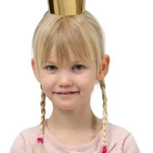 Partyhatt JOKER pappkrone flat gull (6)