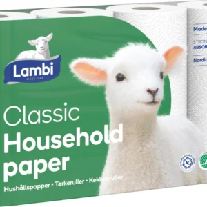 Kjøkkenrull LAMBI 2L 12,3m hvit (4)