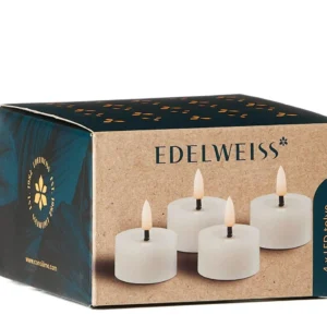 Telys Edelweiss Led 4,5x2,5cm hvit (4)