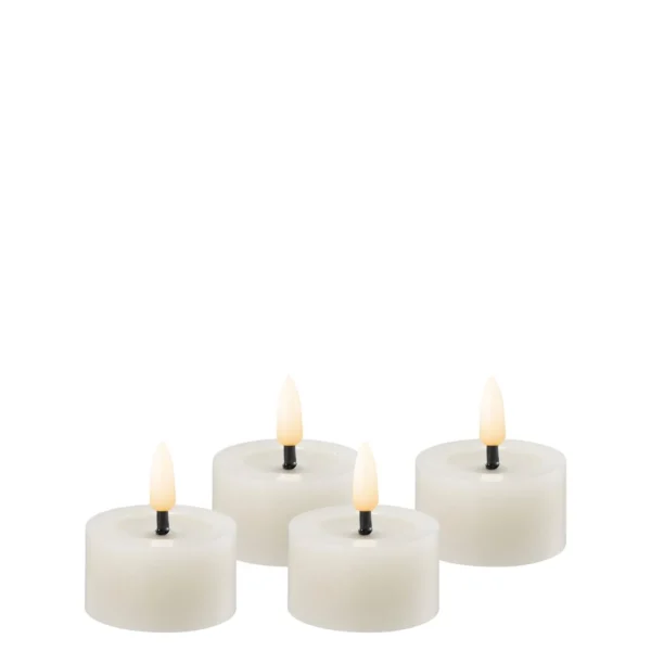 Telys Edelweiss Led 4,5x2,5cm hvit (4)