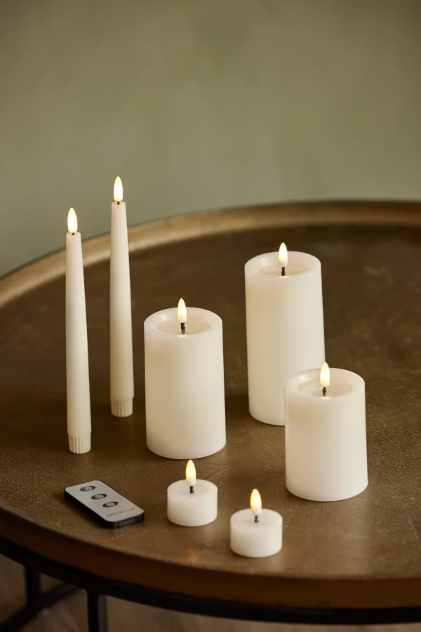 Telys Edelweiss Led 4,5x2,5cm hvit (4)