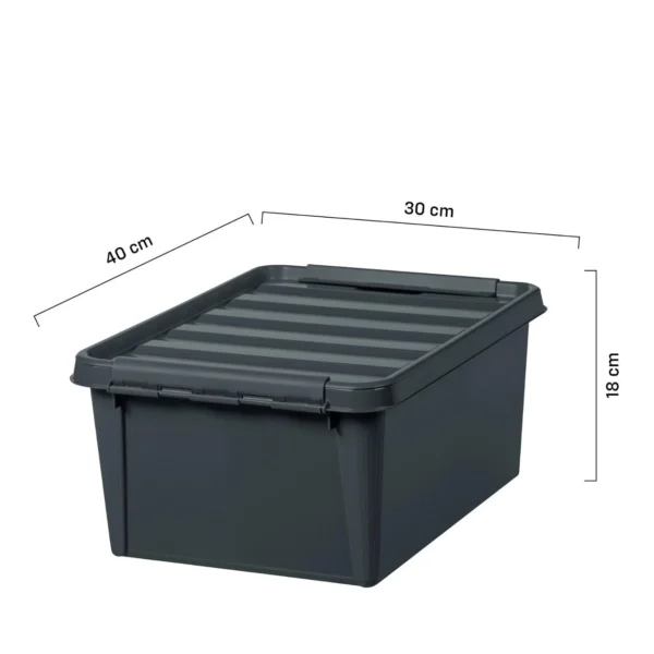 Oppbevaringsboks SMARTSTORE recy 14L grå