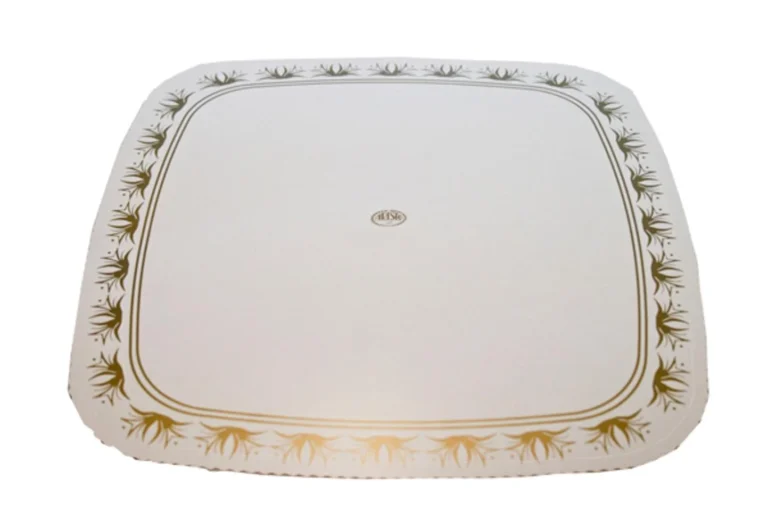 Kakebrett 33x33cm gulldekor (250)