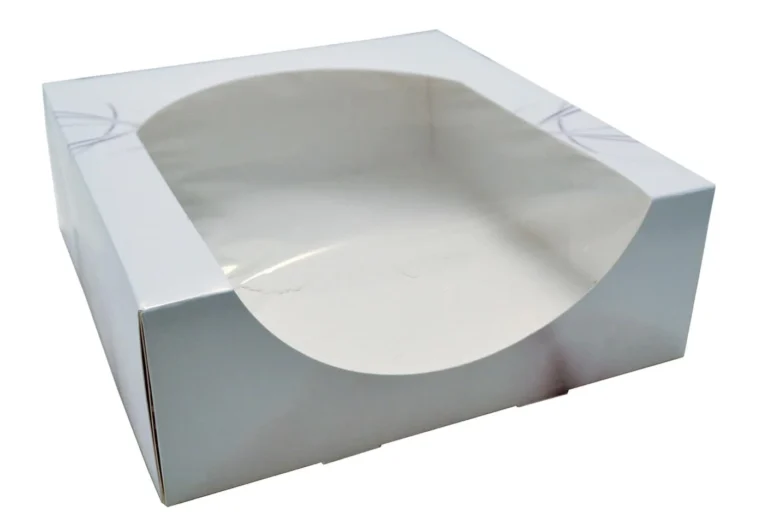 Kakeeske 28x28x10cm m/vindu lokk (100)