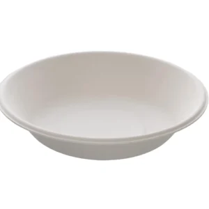 Tallerken dyp bagasse 18cm hvit (50)
