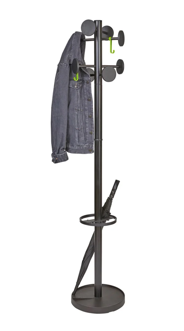 Stumtjener ALBA 8+2 kroker 175cm sort