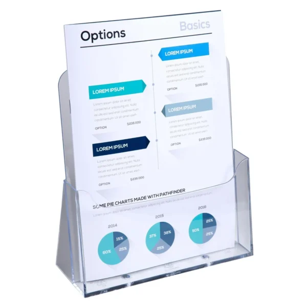 Brosjyreholder EXACOMPTA A4 klar