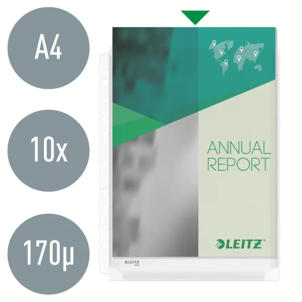 Plastlomme LEITZ A4 topp eksp 170my (10)