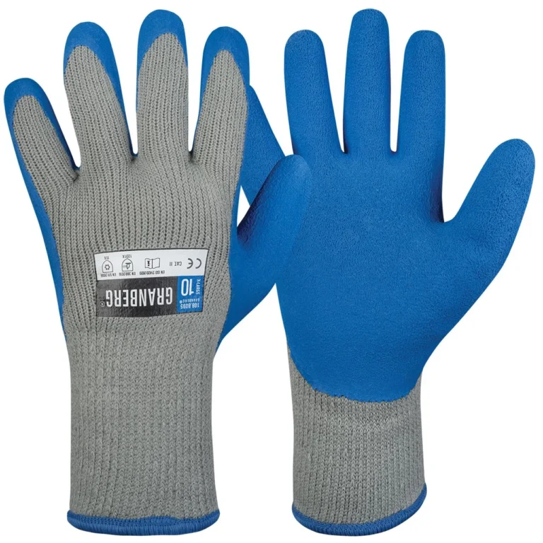 Hanske GRANBERG strikket m/latex 11 blå