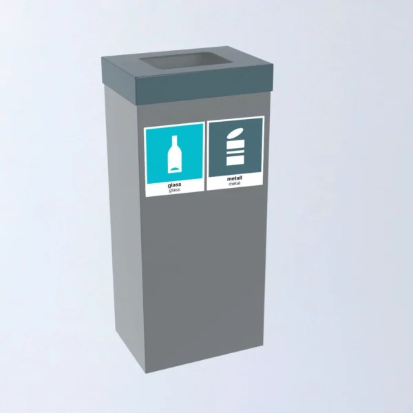 Avfallsbeholder Femunden 50L Glass/met