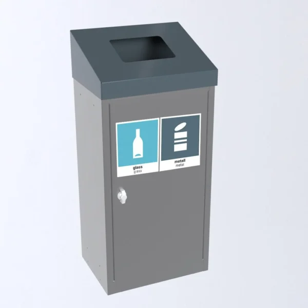 Avfallsbeholder Aursunden 60L Glass/met