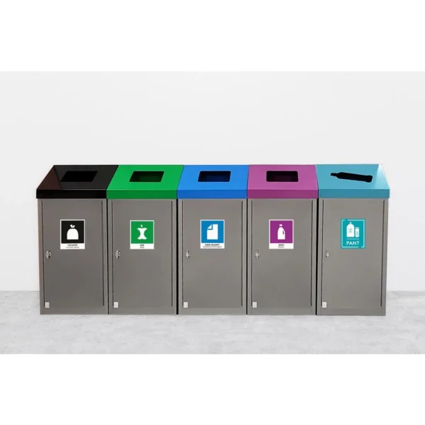 Avfallsbeholder Aursunden 60L Glass/met