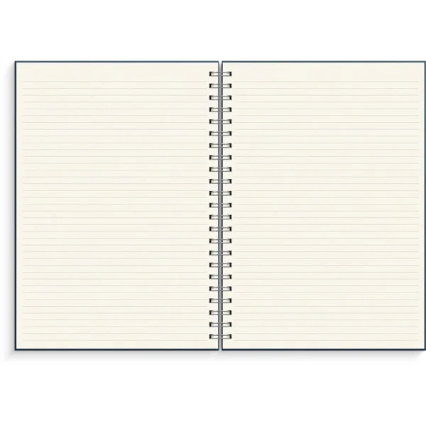 Spiralbok BURDE A4 linjert mørk blå