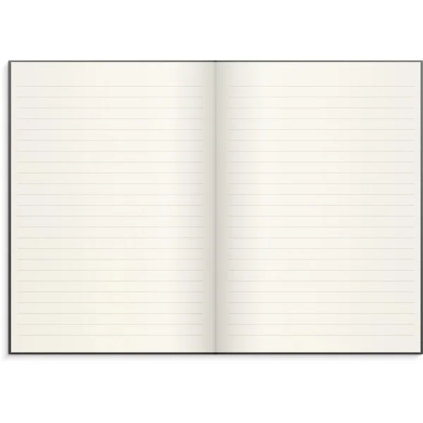 Skrivebok BURDE A5 linjer mørk grå