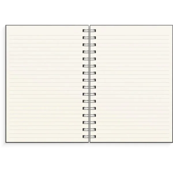 Spiralbok BURDE A5 linjert mørk grå