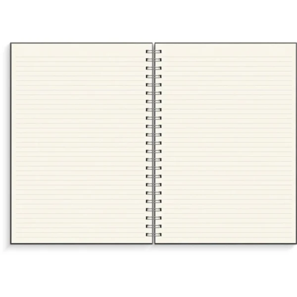 Spiralbok BURDE A4 linjert mørk grå